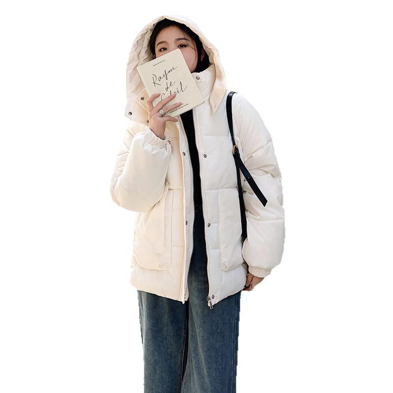 Down Cotton-padded Clothes Women's Short Loose Thickened Hooded Cotton-padded Jackets Korean Version Bread Cotton-padded Jackets