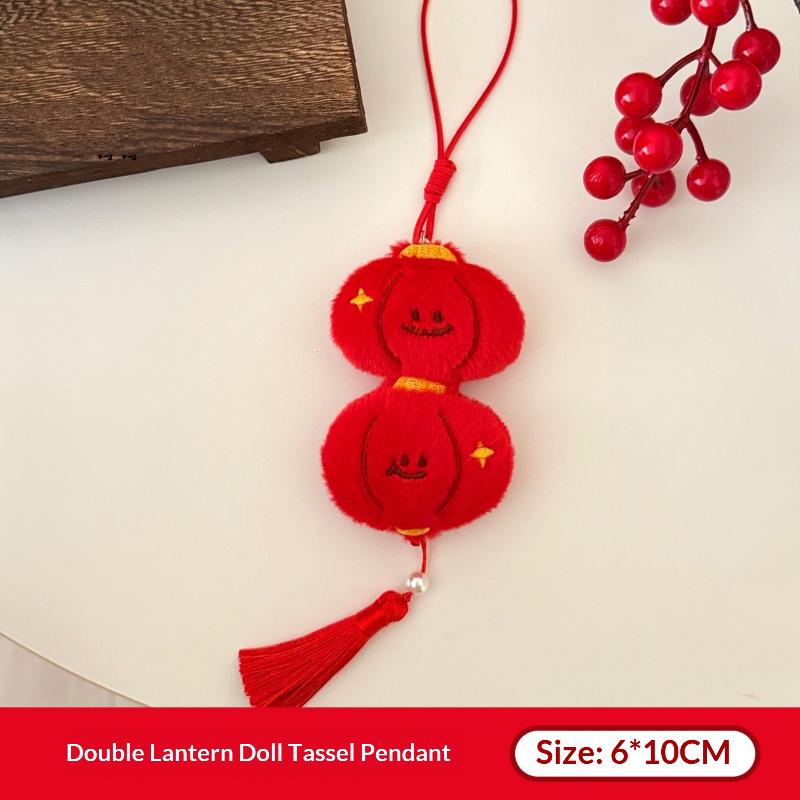 Cute Cartoon Plush Tassel Pendant Kawaii Plush Doll Car Lanyard Backpack Decoration Door Handle Pendant Accessories Gifts