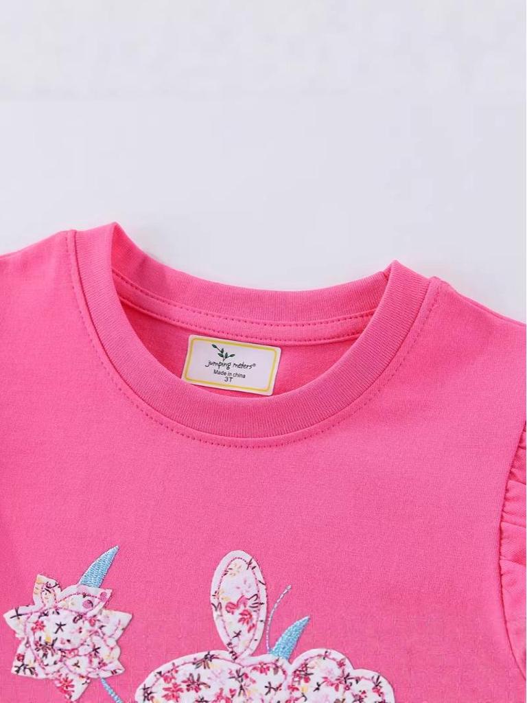 2026 Summer Short-Sleeved Embroidered Girls' T-Shirt