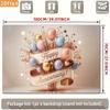 2D Wedding Anniversary Party Background Banner with Colorful Balloons