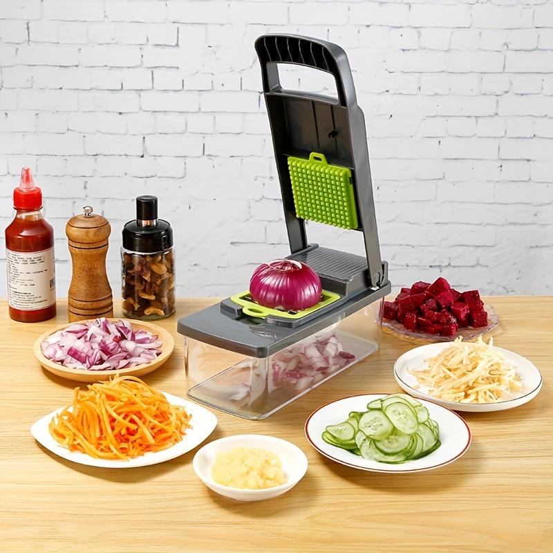 14/16 Piece Set, Ultimate Multifunctional Vegetable and Fruit Chopper - Easy To Slice, Grind, Peel, and Chop