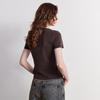 Women's Cooling Lyocell Blend V-Neck Embroidered T-Shirt
