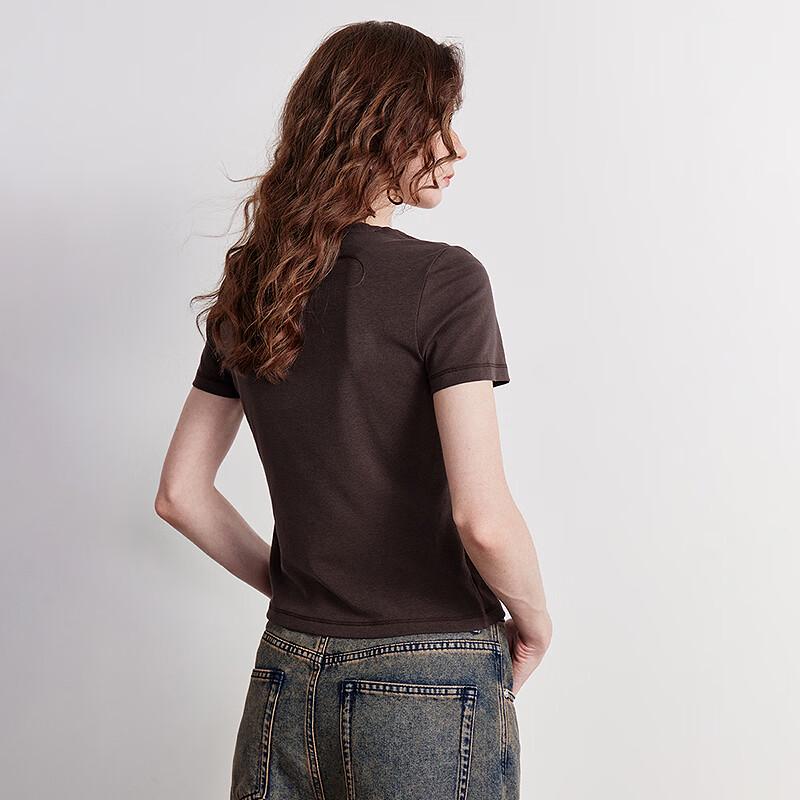 Women's Cooling Lyocell Blend V-Neck Embroidered T-Shirt