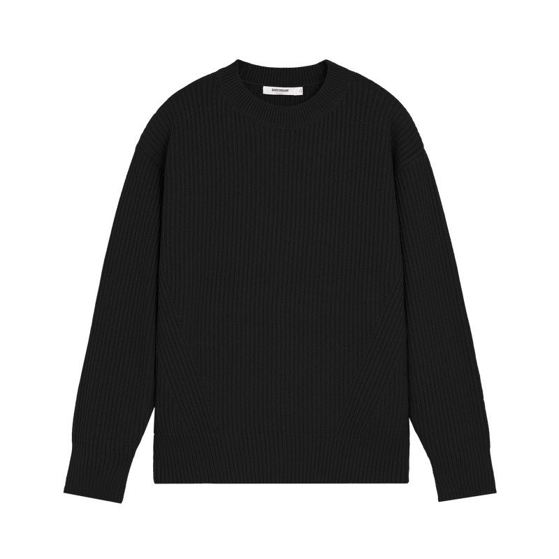 

Bodydream Thick Core-Spun Yarn Sweater Men s Winter Warm Knitwear Casual Commuter Pullover Sweater Black XL(85-95kg)