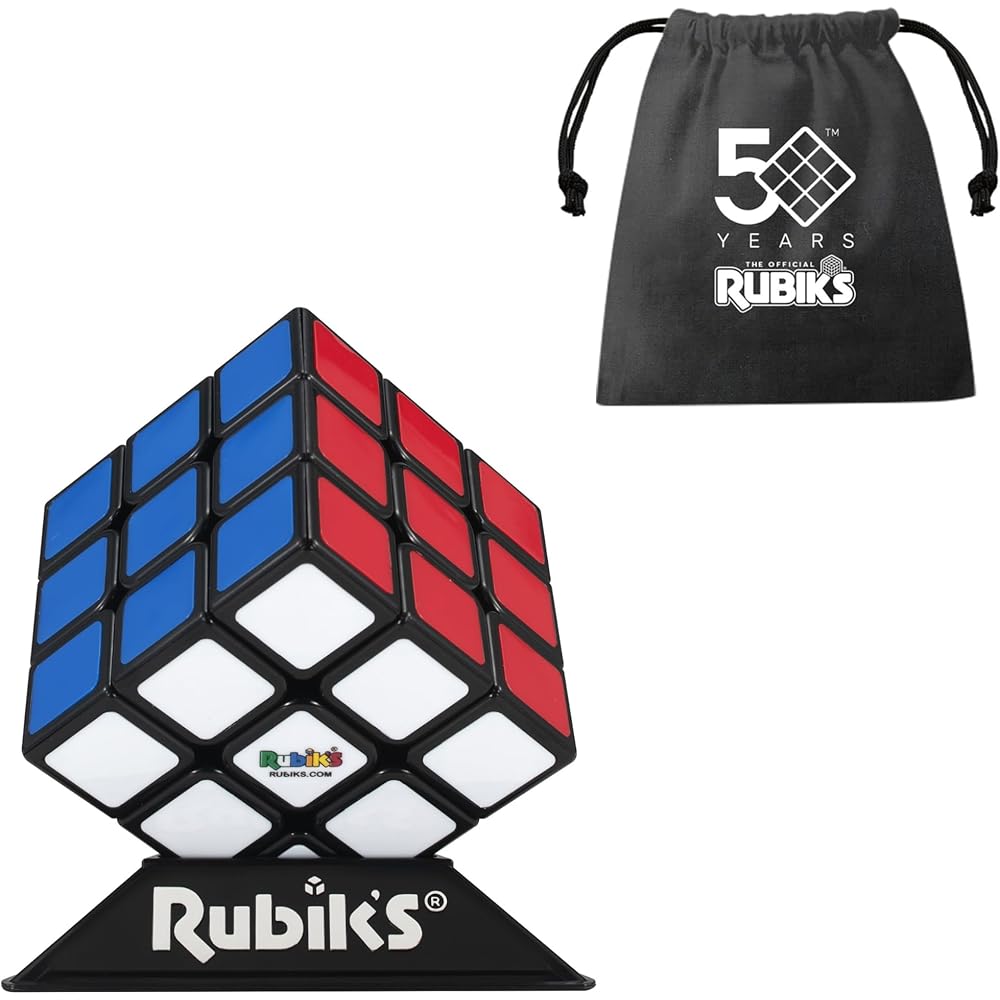 Megahouse Rubik s Cube 3x3 Version 3.0 with 50th Anniversary Pouch for Ages 8 and Up