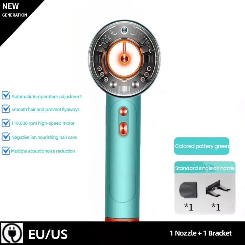 

Мощный фен без листьев 220 В, быстросохнущий бытовой фен с отрицательными ионами, аксессуары для фена с отрицательными ионами EU