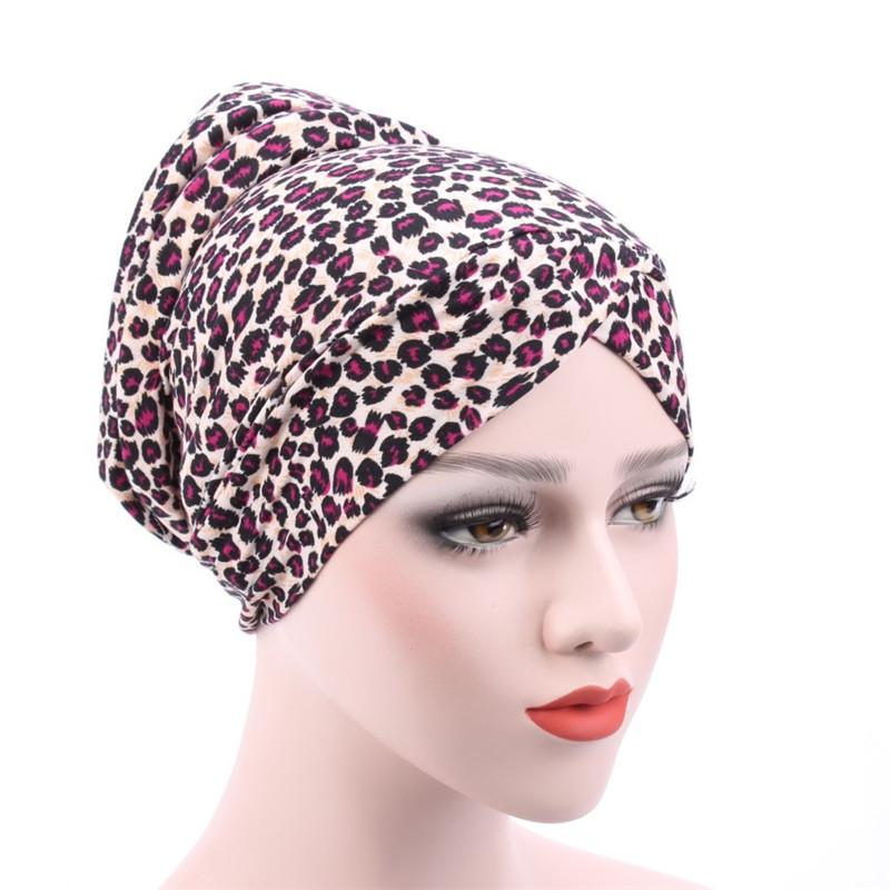New Small Floral Leopard Print Cotton Bandana Hat Chemotherapy Head Wrap