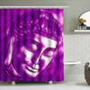Luxury 3D Printed Shower Curtain featuring a Vivid Purple Buddha Design Waterproof Fabric for Bathroom Decorations Available in