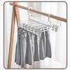 1PCS Folding Trouser Hanger,Retractable Magic Skirt Rack with Adjustable Clip,Multi-functional Organizer Racks for Pants Bra