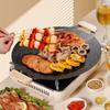 Korean Round Grill Pan Barbecue Pan Pork Belly Non-stick Cooker Maifan Stone Induction Cooker Gas Barbecue Tray Roast Plate