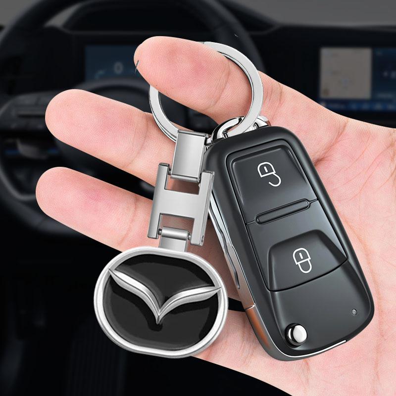 1Pcs Car Emblem Keychain Key Ring Accessories For Mazda 3 6 CX5 2 CX3 CX9 MX5 RX8 Axela Demio MS CX5 2 Axela Demio Atenza MS GJI GH BK MP