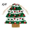 Lightweight Fabric Pouches Christmas Tree Shaped Gift Bags with Drawstring, Reusable Holiday Bags, Drawstring Storage Winter Goodie for Present