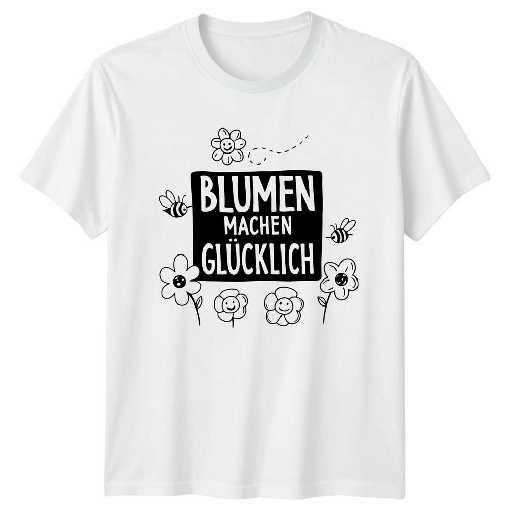 BluUnisex Machen Glcklich Unisexs TShirt Spring Gardening Mothers Day Gift For Her S