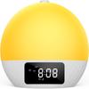 Wake Up Light Sunrise Alarm Clock for Kids with 24 Soothing Sounds Heavy Sleepers BedroomSleep Aid, Dual Alarms FM Radio