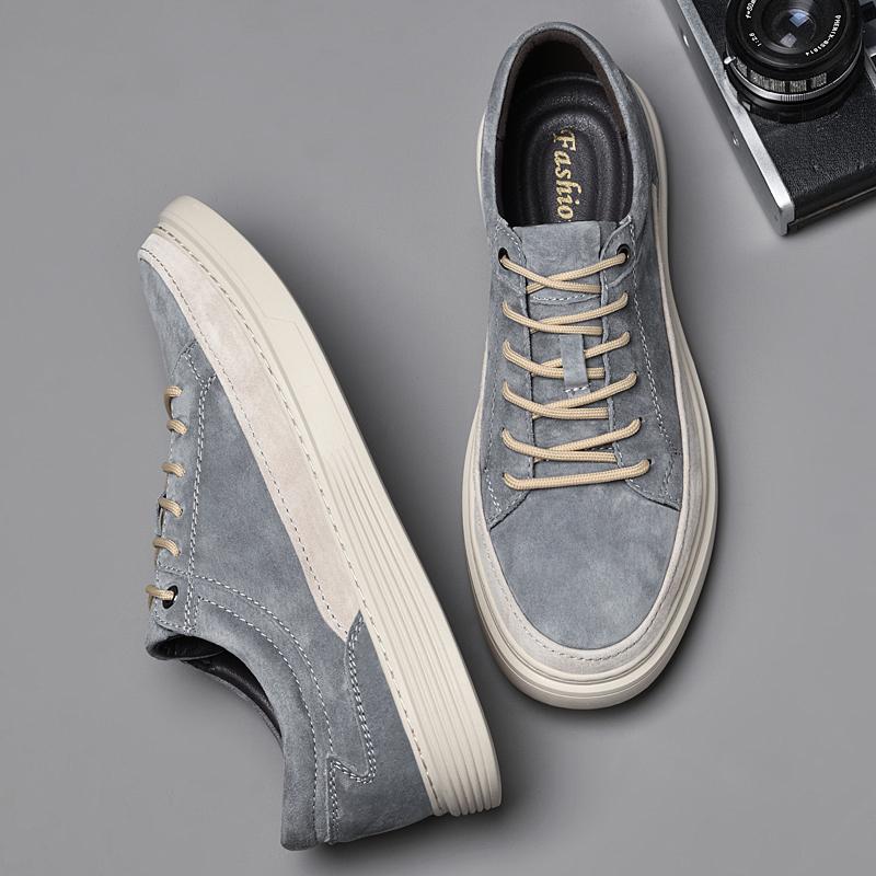 FashionSuede Leather Casual Shoes Vintage Style Men's Oxford Shoes Leisure Walk Men Dress Footwear Comfy Versatile Male Business Shoes