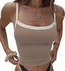 2025 Spring Women's Color Block Slimming Backless Tank Top