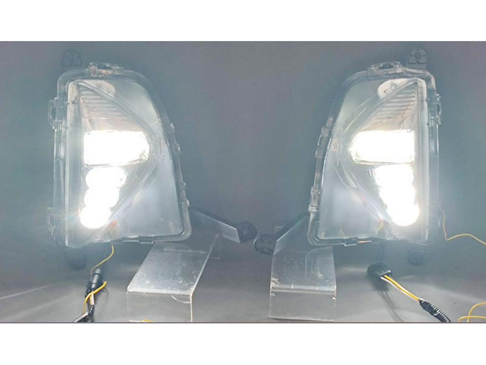 Compatible with 16-18 Toyota Prius LED Daytime Running Lights & Turn Signal Fog Lights