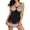 Spring and Summer Plus Size One-piece Swimsuit for Women, Sexy Mesh, Floral Print, Conservative Swimsuit