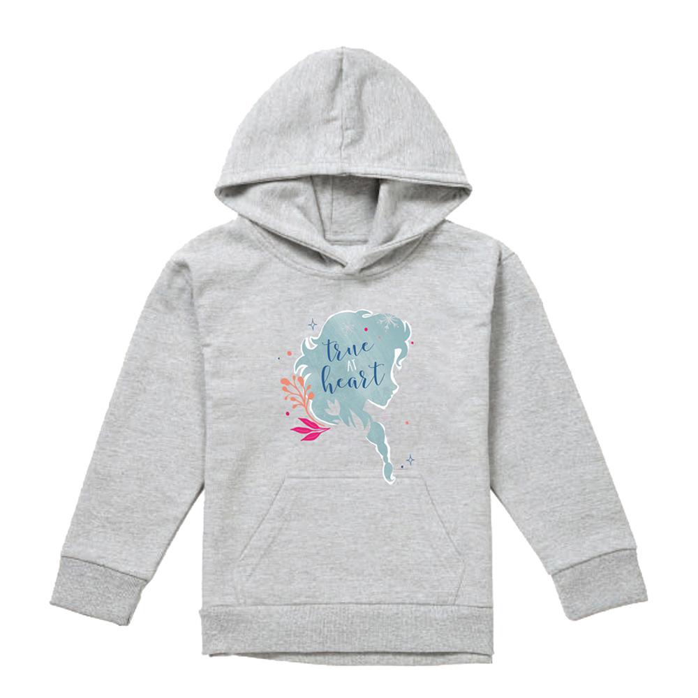 Frozen Childrens/Kids True At Heart Elsa Silhouette Heather Hoodie