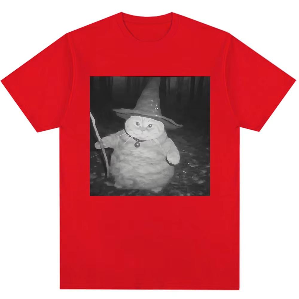 

Fat Wizard Cat Funny Meme Graphic T Shirts Trend Humor Joke Novelty Men Women Short Sleeve Oversized Cotton Vintage Male T-shirt 4XL