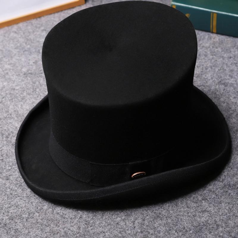 Adult Trilby Hat Breathable British Style Flat Top Hat Adult Festival Party Festival Formal Gathering Fedoras Hat