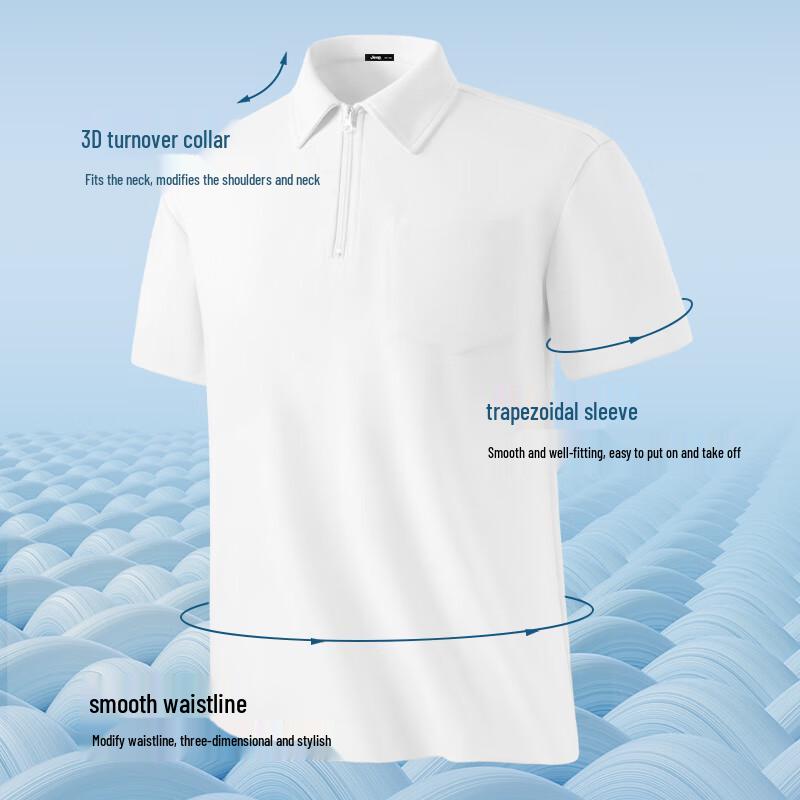 JEEP Men's W Series Half-Zip Performance Polo Shirt