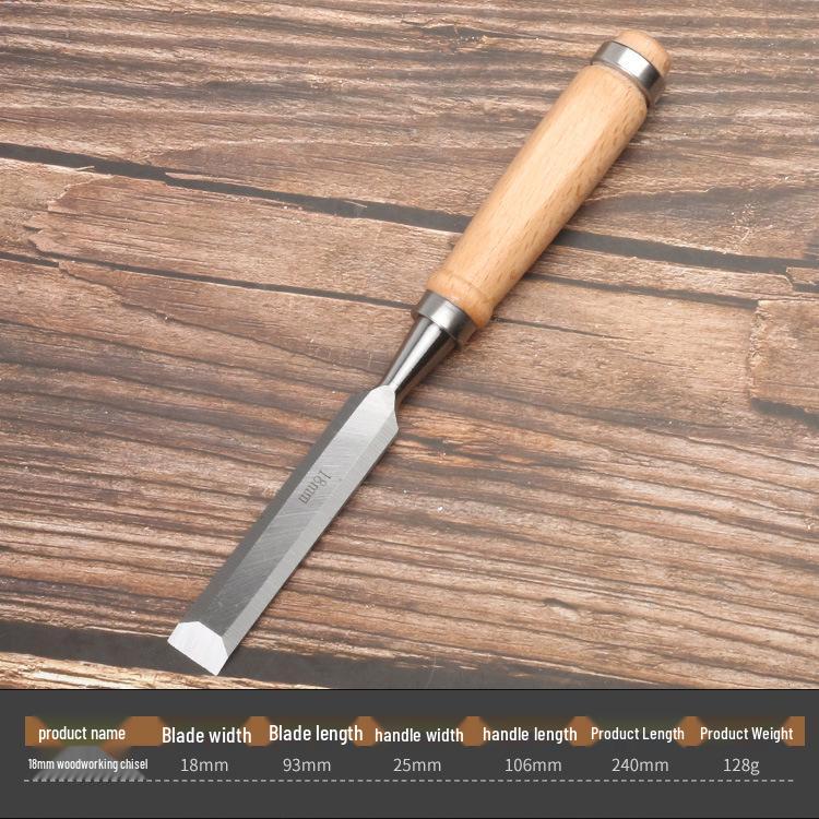 Nykomling Exklusivt: Kromvanadinstål Träsnideri stämjärn Set med handtag av massivt trä