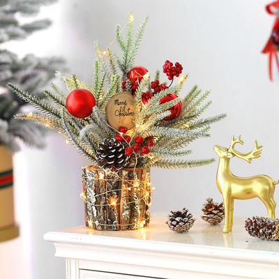 Home Dekorative Künstlicher Weihnachtsbaum Simulation Desktop Dekoration Pflanztopf Schaufensteranordnung Feiertagsornament