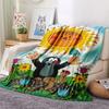Krtek Printed Flannel Blanket, soft throw for bedroom sofa, washable, fan merchandise, great gift.