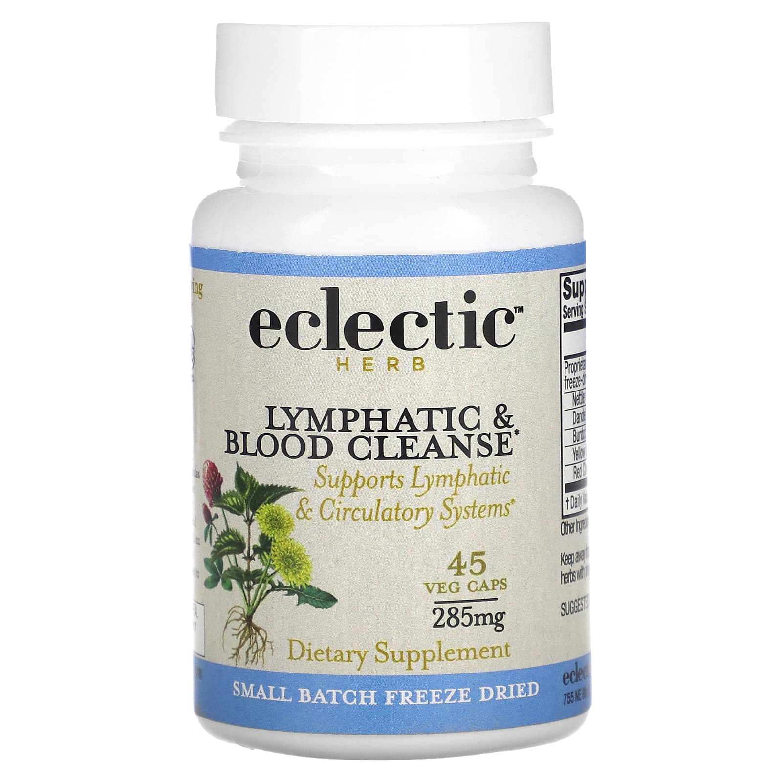 

Freeze Dried, Lymphatic & Blood Cleansing, 285Mg, 45 Veggie Caps