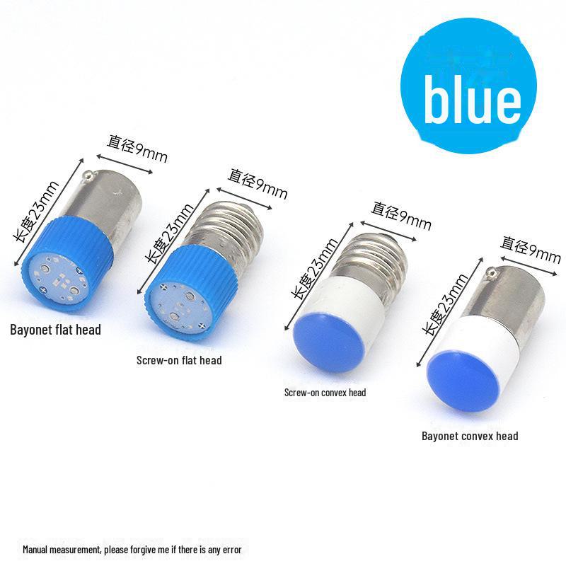 9 mm-es B9 bajonett E10 alap gombos kapcsoló LED izzóhoz, ZB2XB2LAY37 12V kanóc