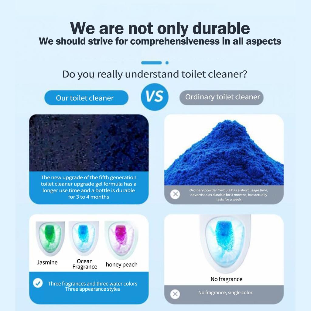 Cute Dinosaur-Shaped Toilet Bowl Cleaner Bottle, Automatic Bathroom Toilet Tank Cleaner With Ocean Scent