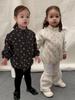 Jenny Kids' 2025 Autumn/Winter Floral Fleece Romper - Korean Style