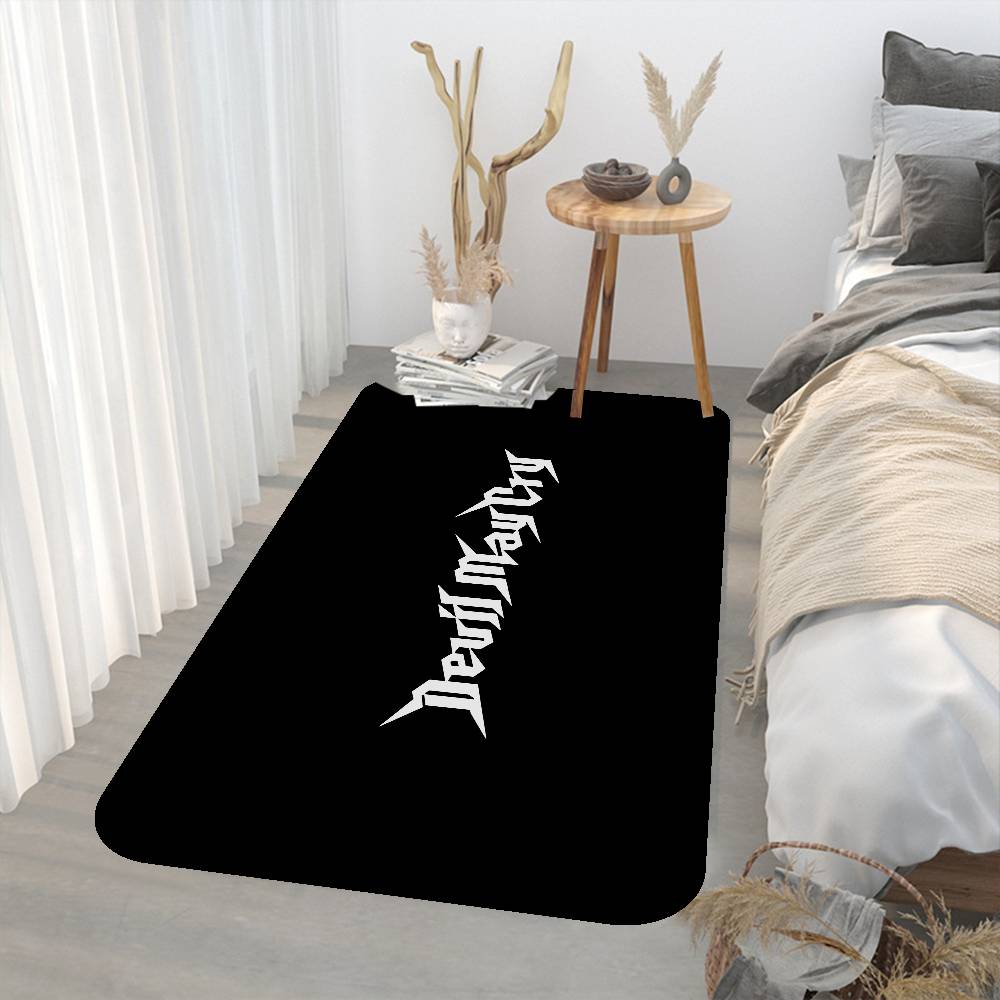 Anime D-Devil May C-Cry Logo Kitchen Mat Kids Room Bedroom Decoration Balcony Anti-Slip Doormat Living Room Alfombra