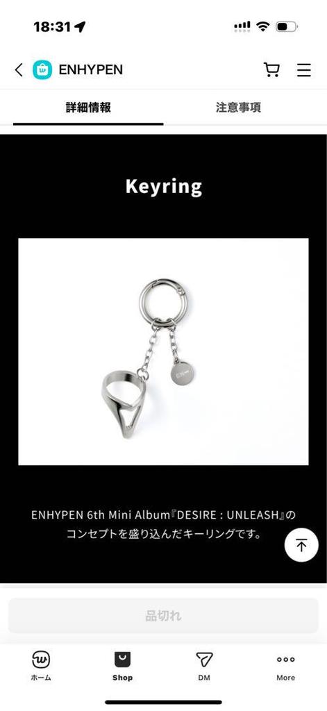 [USED] ENHYPEN 'DESIRE: UNLEASH' Keychain