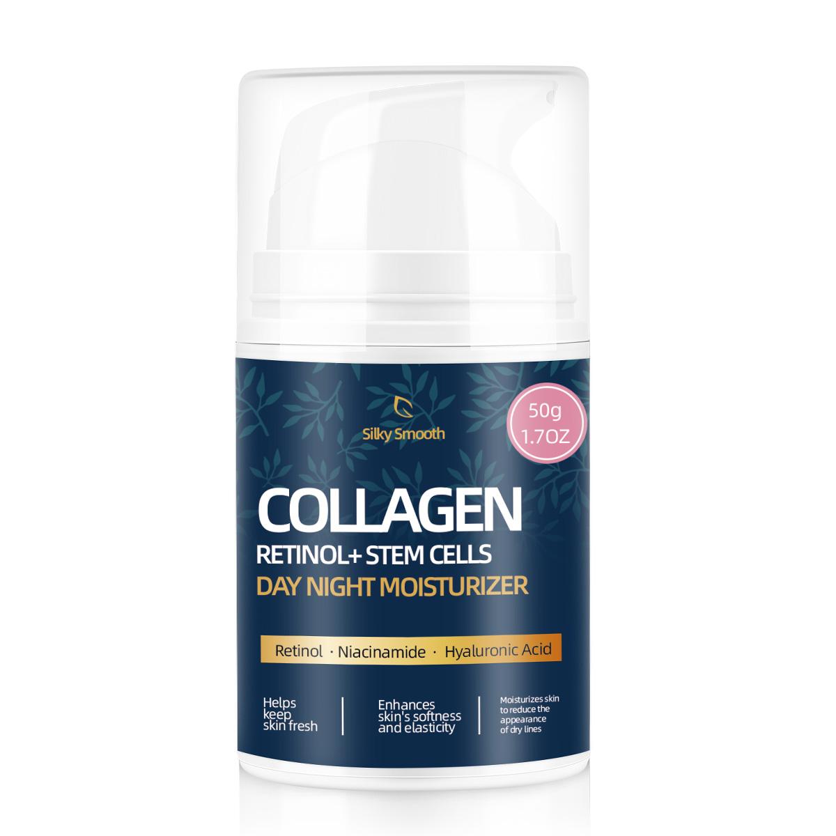 Day and Night Moisturizing Cream 50G Anti-Aging and Skin Renewal Serum Cream Deep Hydration for Fine Lines and Firming Pump Bottle for All Skin Types