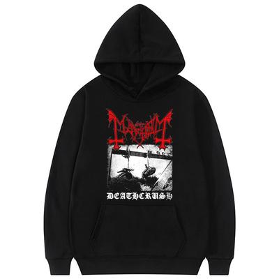 Mayhem Deathcrush Hoodie Music Rock Band Print Streetwear Unisex Women Hip Hop Fashion Sweatshirts Oversized Hoodie Male Tracksuits