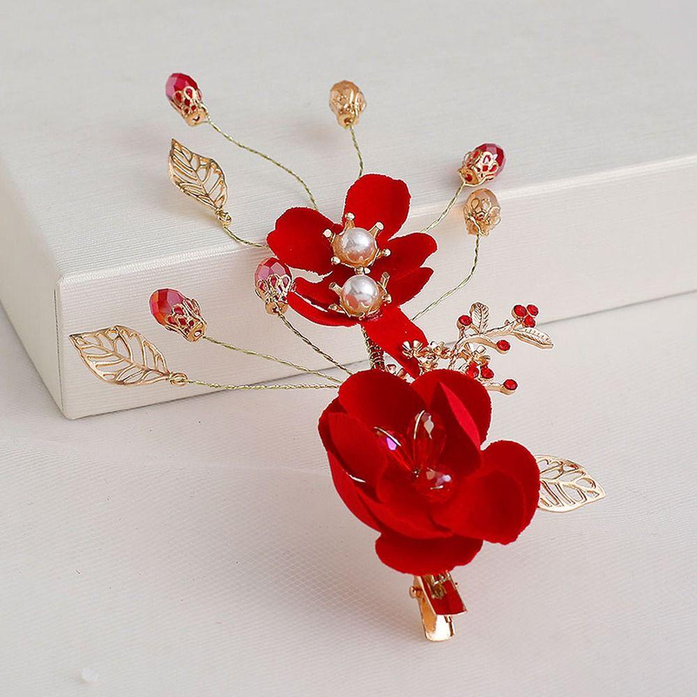Hair Ornaments Crystal Chinese Hanfu Hair Clips Festival Hairpins Duckbill Clips Women Barrettes