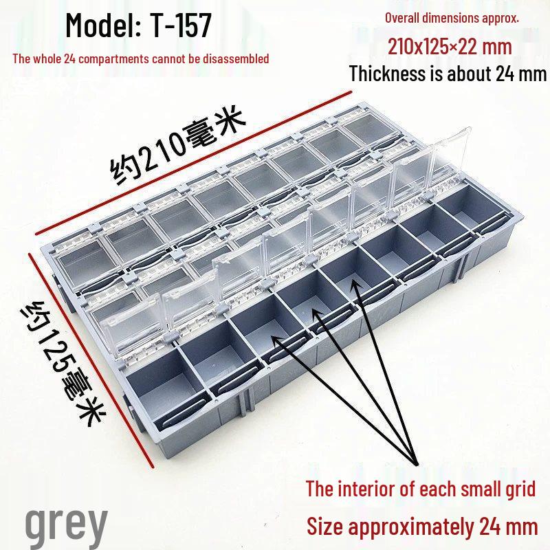 SMT Patch Electronic Organizer: Resistor & Capacitor Grid Plastic Box