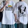 Bob Marley T-Shirts Unisex Harajuku Rundhals Kurzarm Hemden Fans Geschenk