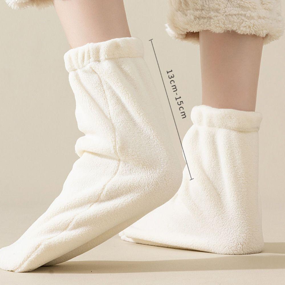 Thicken Foot Protection Loose Socks Warm Sleeping Socks Women Sweet Fleece Sleep Socks Puerpera