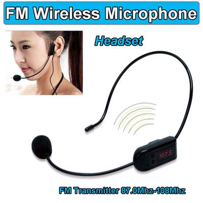 FM Drahtloses Mikrofon Headset Megaphon Radio Mic für Lautsprecherunterricht/Verkaufsförderung/Meetings/Reiseleiter L3EF