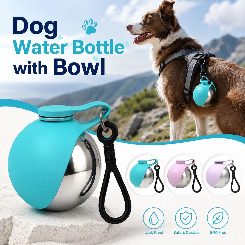 2-in-1 Dog Water Bottle with Bowl Leak Proof Outdoor Water Cup  Cat Dog Walking