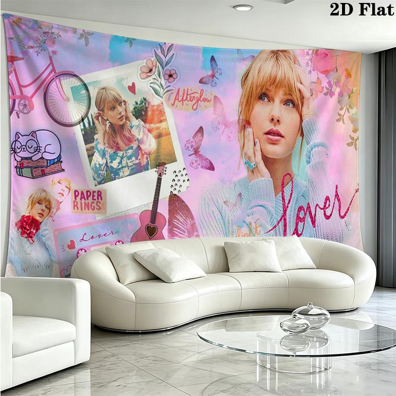 Swift Wall Tapestry Aesthetic Wall Hanging Printed Fabric Blanket Decorative Tapestries for Bedroom Living Room Home Decor