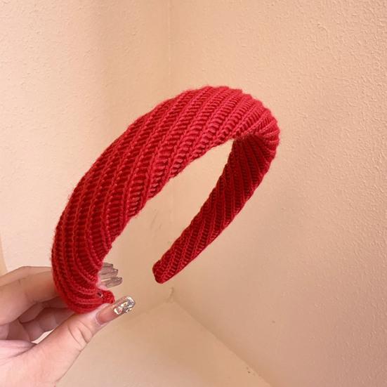 Women Hairband Retro Fabric Covered Soft Elasticn Anti-slip Head Decoration Hair Organization New Year Festive Hair Hoop Hair Accessories