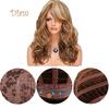 Tenfyer Fashion Women Sideswept Bangs Curly Long Full Wig Cosplay Party Hairpiece
