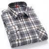 High Quality Men's Autumn New Long Sleeve Shirt Soft Fit British Style Home Leisure 100% Cotton Plaid Stripe Outdoor Travel Tops