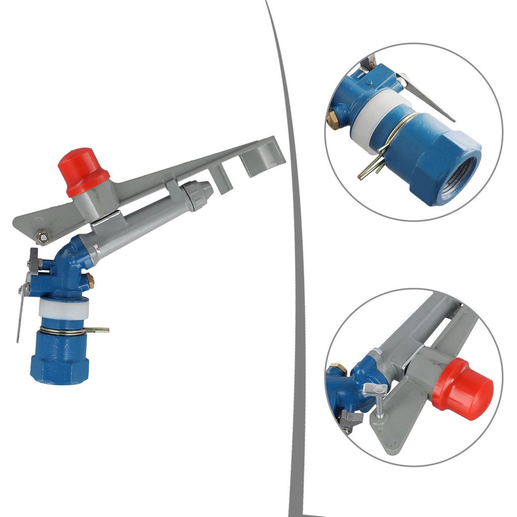 Irrigation Sprinkler 1 Inch Adjustable 360 Degree Spray Device for Agriculture Green Belts and Industrial Dust Removal Watering