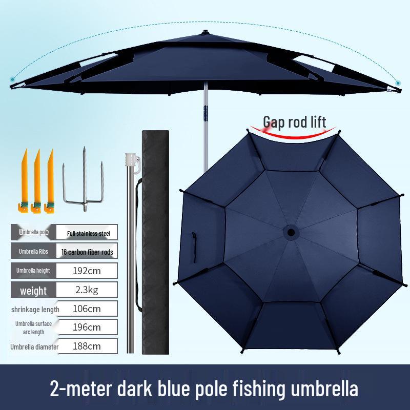 Large Outdoor Fishing Umbrella: Rainproof, Sunshade, Folding, Thickened, UV Protection