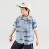 Duoduojia Boys' Summer Short-Sleeve Casual Shirt with Landscape Print